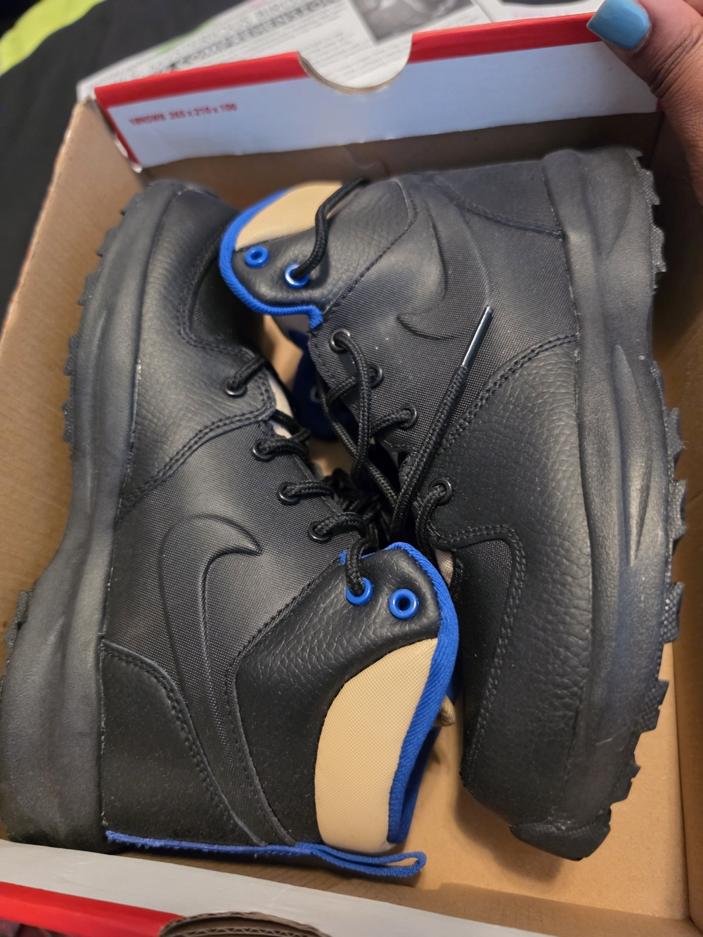 Black and Blue Men's Work-Style Trainers
